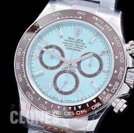 0 0 0 0 RLDS-126506-102W QF 904L Steel Daytona 126506 SS/SS Ice Blue Baguet Sticks 4131 Superclone - 72 Hours Power Reserve Movement / Extra Weighted