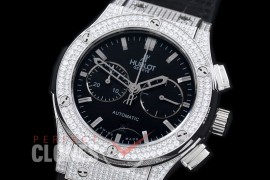 0 HBFSC00252 Classic Fusion Chronograph Bling SS/LE Grey A-7750 