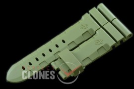 0 0 0 PNA-44-102 Diver Style Rubber Strap - Military Green 