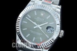 R31DJS-156 GMF 904 Steel Datejust Midsize 278274 SS/SS Fluted/Oyster Olive Green Asian Clone 2824