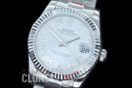 R31DJS-171 GMF 904 Steel Datejust Midsize 278274 SS/SS Fluted/Oyster White Roman Asian Clone 2824