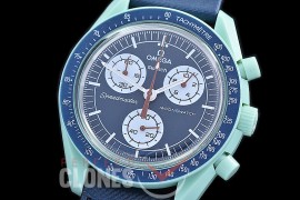 OMSPSW-109 Omega × Swatch Speedmaster MoonSwatch / Mission to Earth CER/NY Mint Green/Blue Japanese OS Quartz