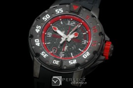 RM028-125 PVD Black/RU Black/Red Asian 7751 Decorated