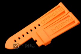 PNA00028 24/22 Orange Rubber Strap for 44mm Pams