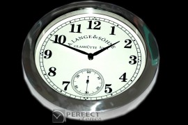 ALDC10003 Dealer Clock Lange 1 Style SS/Wht-Num Swiss Quartz