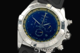 BLB01-40001R Chronomat B01 SS/RU Blue/Yellow Stick Jap OS2Qtz
