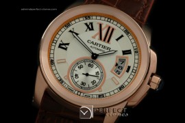CARCC10011 Calibre de Cartier RG/LE White Asian 2813 21J Auto