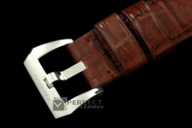 PNA00011 24/22 Handsewn American Croc Leather Strap - Walnut