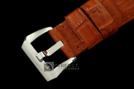 PNA00012 24/22 Handsewn American Croc Leather Strap - Brown