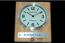 PNC25511 Pam 255 Style Wall Clock White/Beech Finish Swiss Qtz