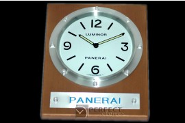 PNC25513 Pam 255 Style Wall Clock White/Cherry Finish Swiss Qtz