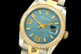 RDJMT00112D SS/YG TT Blue Asian 2813 - Real Diamonds