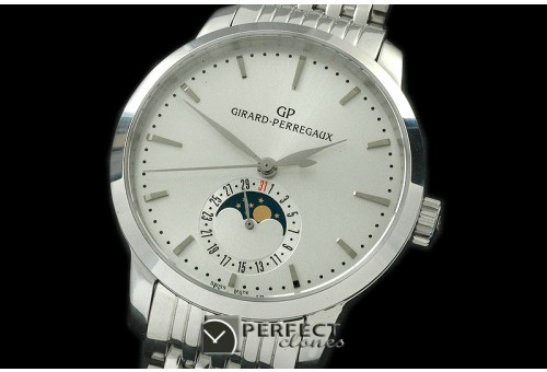 GP10001S 1966 Date-Moonphase SS/SS White M-9015