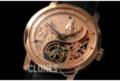 0 VCZ-110 Legend of the Chinese Zodiac - Year of the Rooster Tourbillon RG/LE Flying Man Tourbillon 