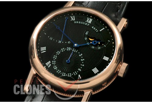 BR00068 Calender/Moonphase Power Reserve RG/LE Black Seagull ST17