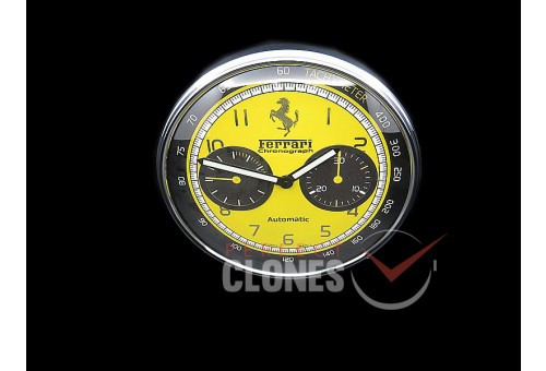 0 0 0 0 0 0 FEDC-103 Dealer Clock Ferrari Chronograph Style Swiss Quartz