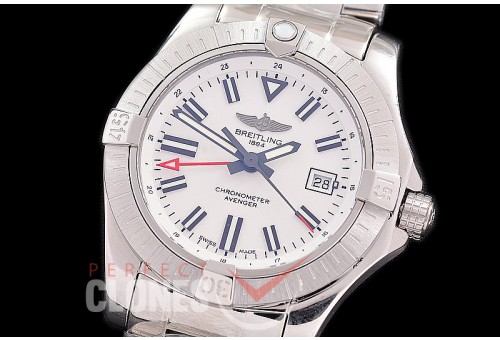 0 0 0 0 0 0 BLSA-43-031 ANF/OXF Avenger Automatic GMT 43mm SS/SS White Sticks Asia 2836 