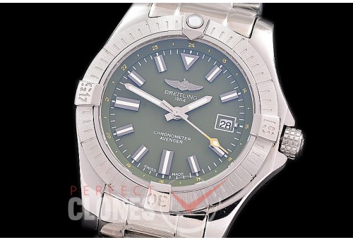 0 0 0 0 0 0 0 0 0 BLSA-43-016 ANF/OXF Avenger Automatic 43mm SS/SS Olive Green Sticks Asia 2824