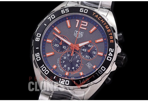 0 TGF1-00806A Indy 500 Indianapolis Speedway Special Ed Chronograph SS/SS Grey-Orange OS 20 Qtz