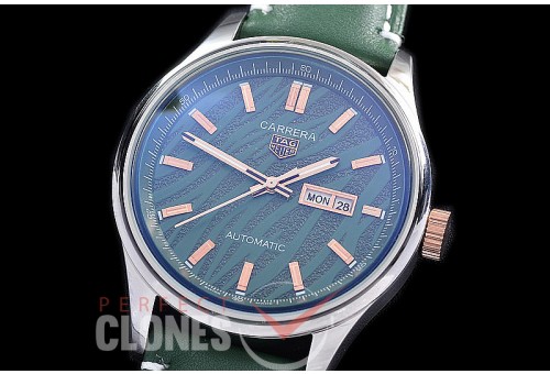 TGCA-YT-104L Carrera Year of the Tiger Automatic Day Date SS/LE Green Sticks Asian 2813