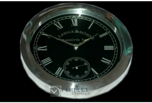 ALDC10002 Dealer Clock Lange 1 Style SS/Blk-Roman Swiss Quartz