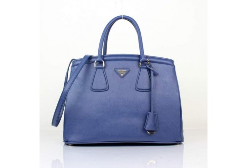 PR1883-2 B1883 Saffiano Leather Medium Tote Blue