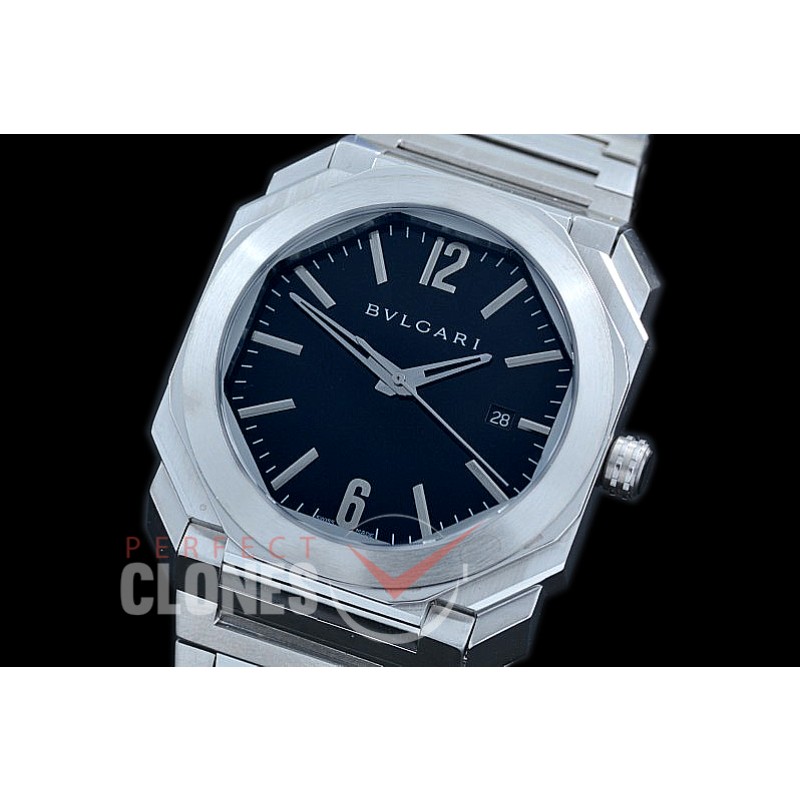 BVL-OCT-121 Octo Automatic SS/SS Black Asian 2813 