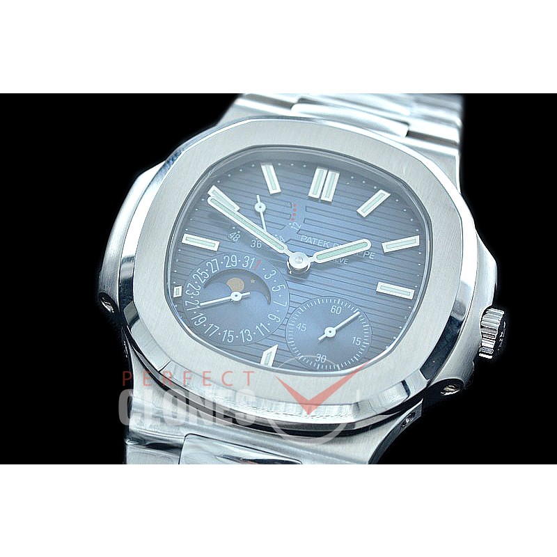 PP-5712-103S PF Nautilus 5712 Date/Moon Phase Power Reserve SS/SS Blue Asian Customized Calibre 320