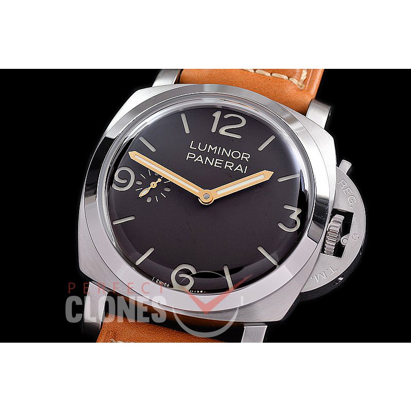 0 0 0 0 0 0 PN108001 HWF Pam 1080 Passion and Frienship Edition Luminor 1950 3 Days SS/LE Brown A-6497